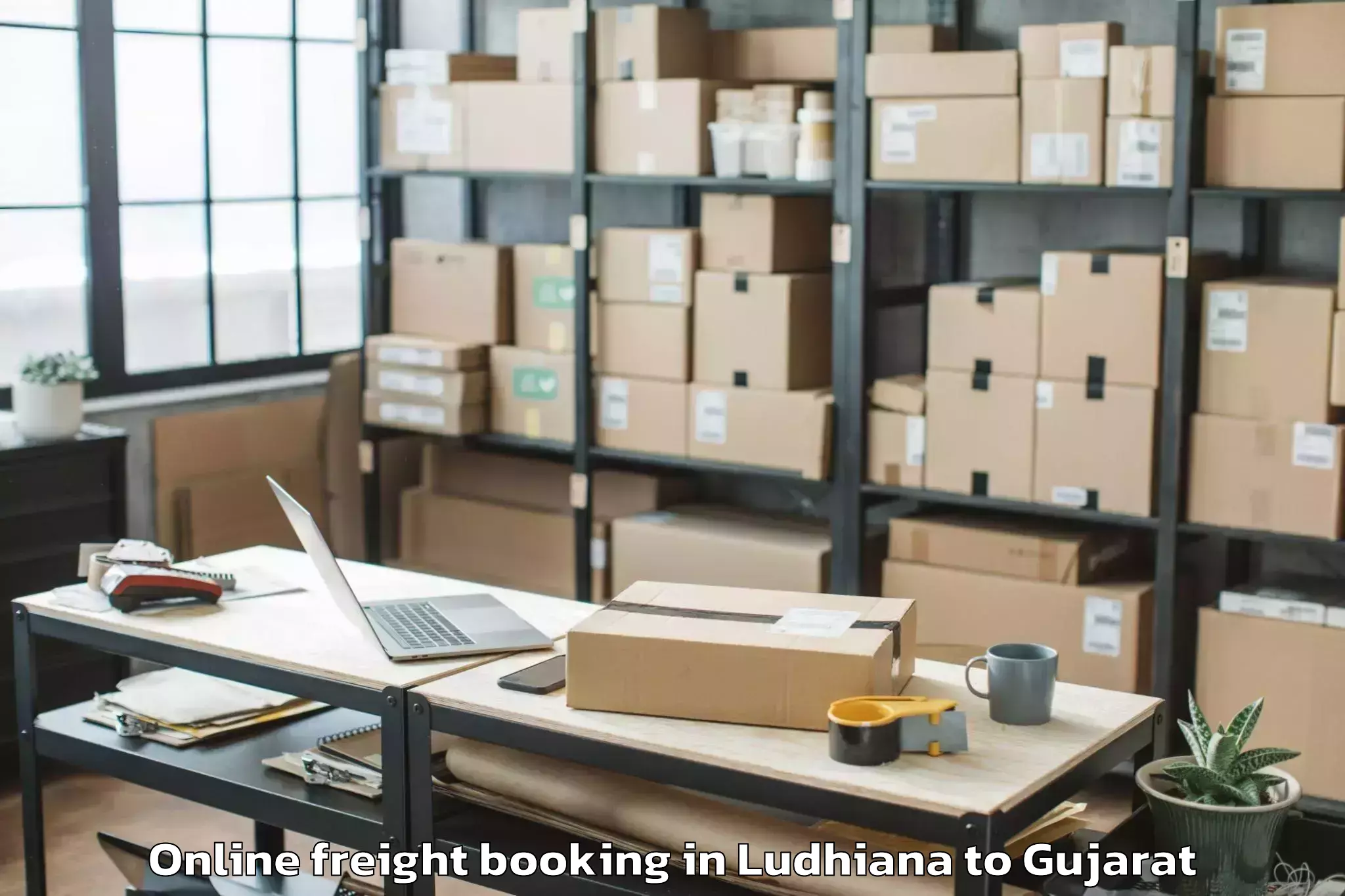 Top Ludhiana to Vadgam Online Freight Booking Available